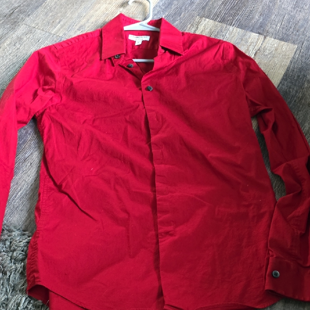 Red Button-Up Shirt